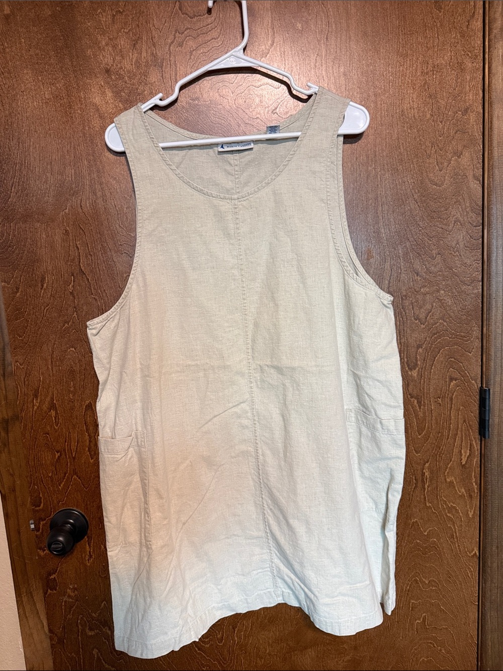Marsh Landing Neutral Cream Tank Maxi Dress
